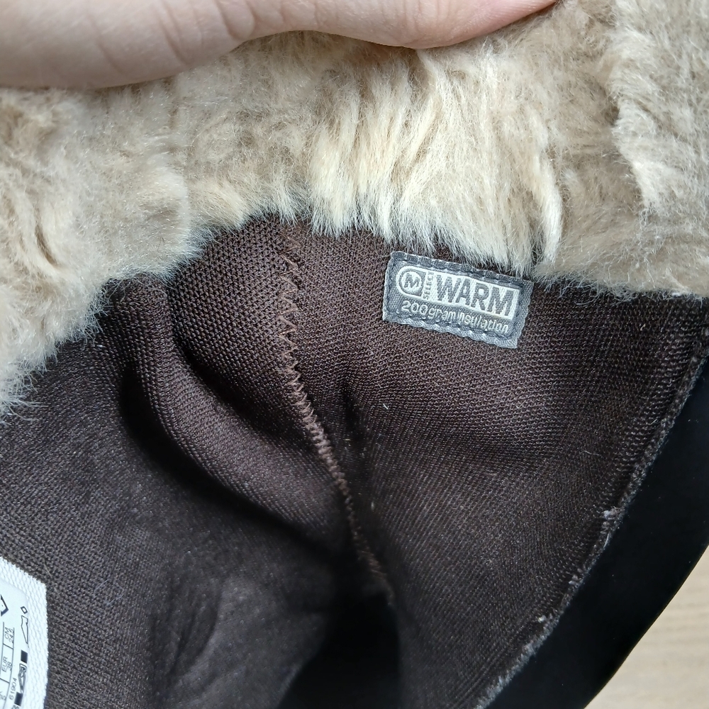 Merrell Boots Women 7.5 Brown Leather Tall Faux Fur Warm Winter Insulated 1293 - Picture 11 of 14